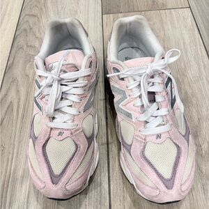 New Balance Pink and Cream Kids Sneakers